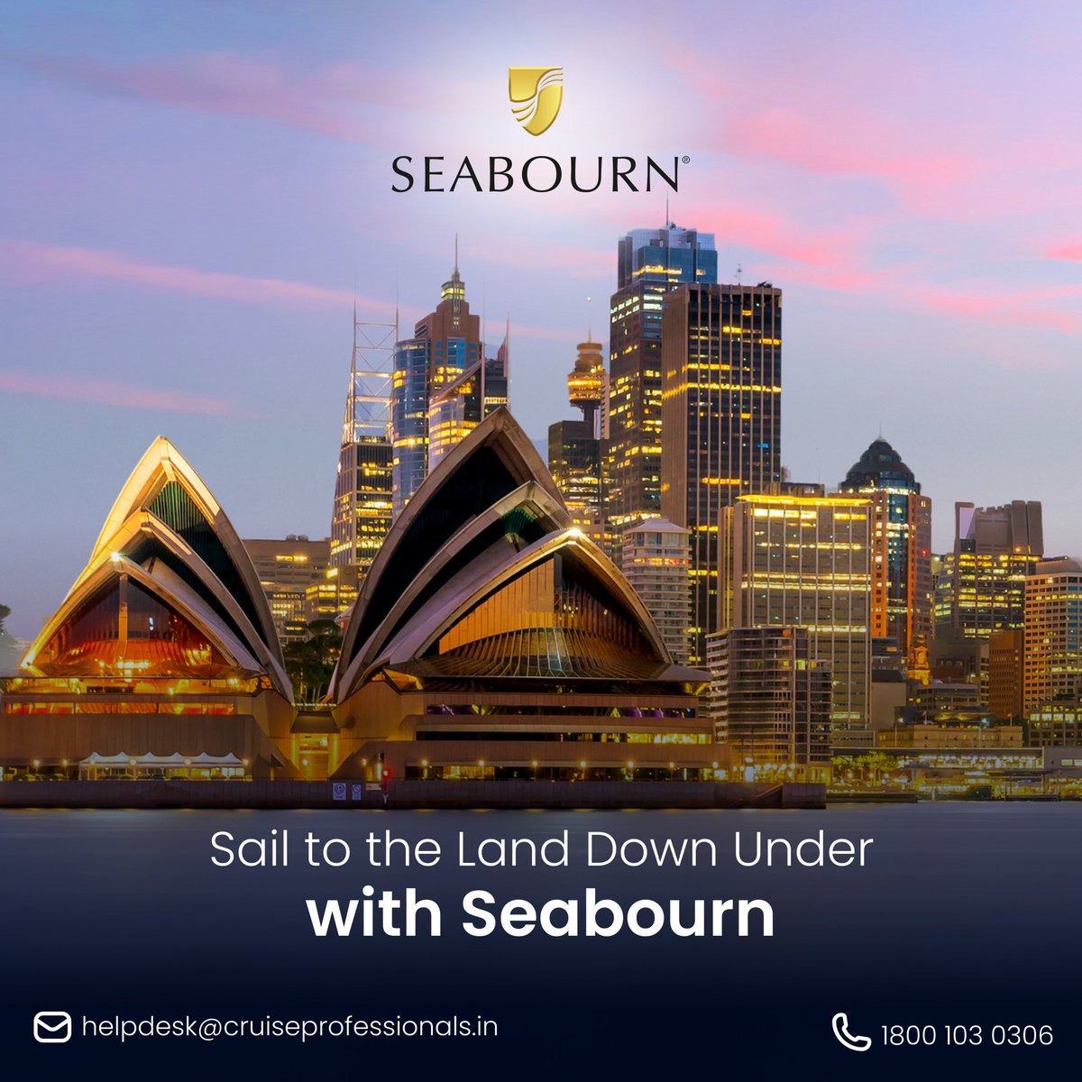 Sail with Seabourn to the Land Down Under - Explore Australia.

#seabourn #cruiseprofessionals #australia #cruise #landdownunder #cruiselife #seasthemoment #seabournmoments
