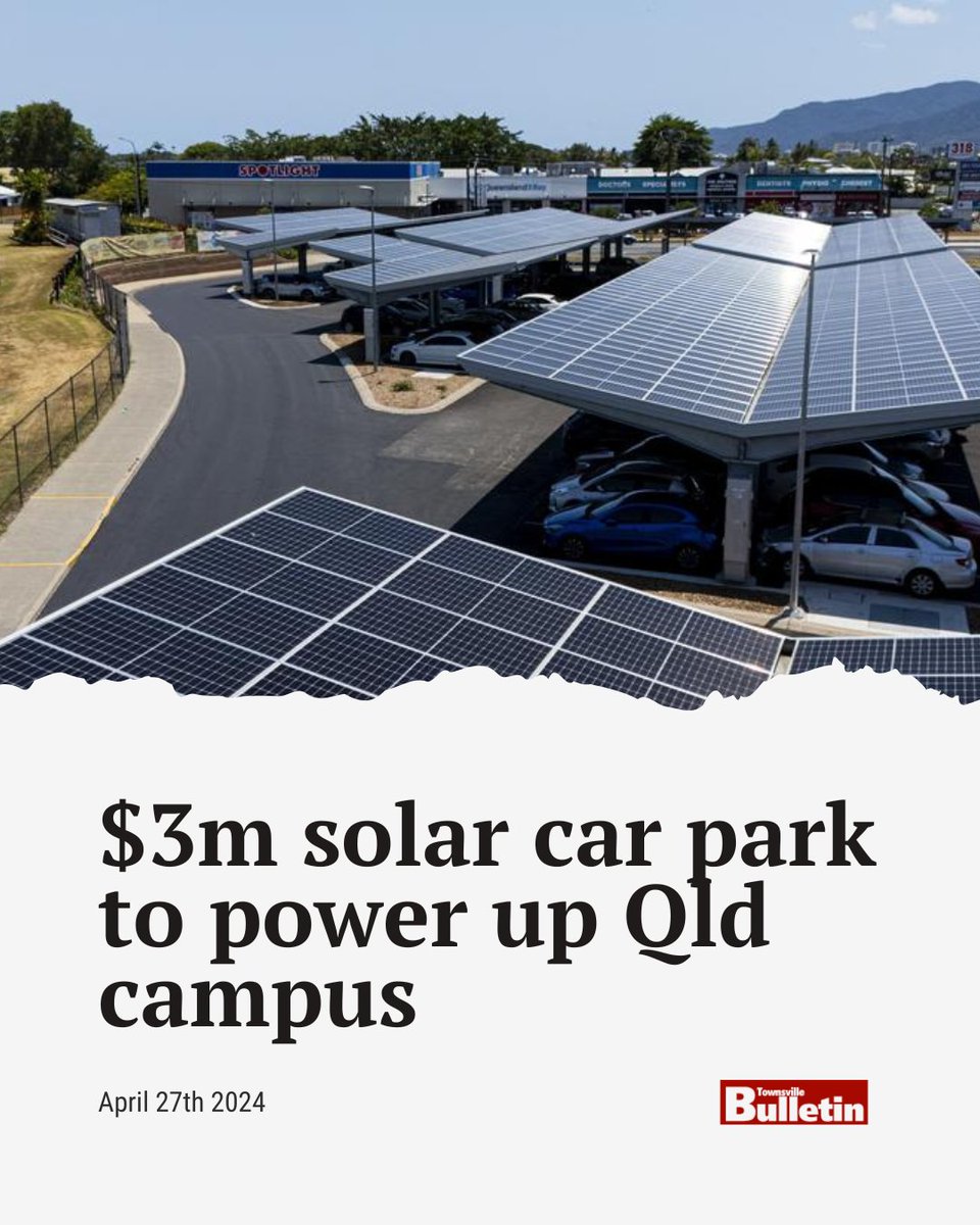 Queensland is decarbonising our energy system by harnessing the power of solar and wind. Now @jcu is joining the charge towards a clean energy future ☀️