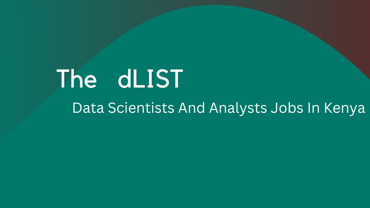 If you are looking for data science or analysis jobs, START with these +15 opportunities.

Like and share.

#zaDlist