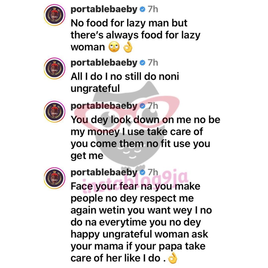 instablog9ja's tweet photo. Season 2, Ep 1: You’re ungrat£ful — Singer Portable tells his wife, Bewaji https://t.co/gKDaykG2C5