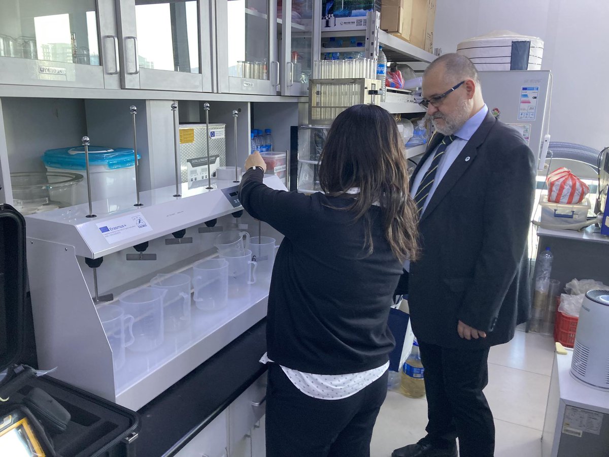 TACMEE2's tweet photo. Tacmee Partners visited labs in Ulaanbaatar! 👩‍🔬🌳👨‍🔬
The Hungarian delegation recently embarked on a journey to Mongolia, where they had the opportunity to tour the completed the environmental engineering laboratories at NUM and inspect the installed instruments. https://t.co/bUtF6WVQUM