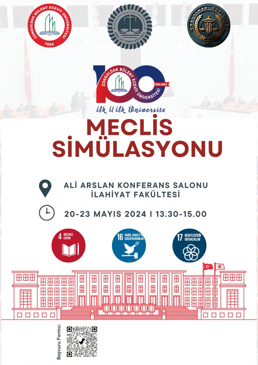 📌 “Meclis Simülasyonu” 🗓️20-23 Mayıs 2024 🕰️ 13.30 - 15.00 🏫 Doç. Dr. Ali Arslan Konferans Salonu - İlahiyat Fakültesi #ZBEÜ @ihozolcer @KutogluhHakan @bhbakkal1