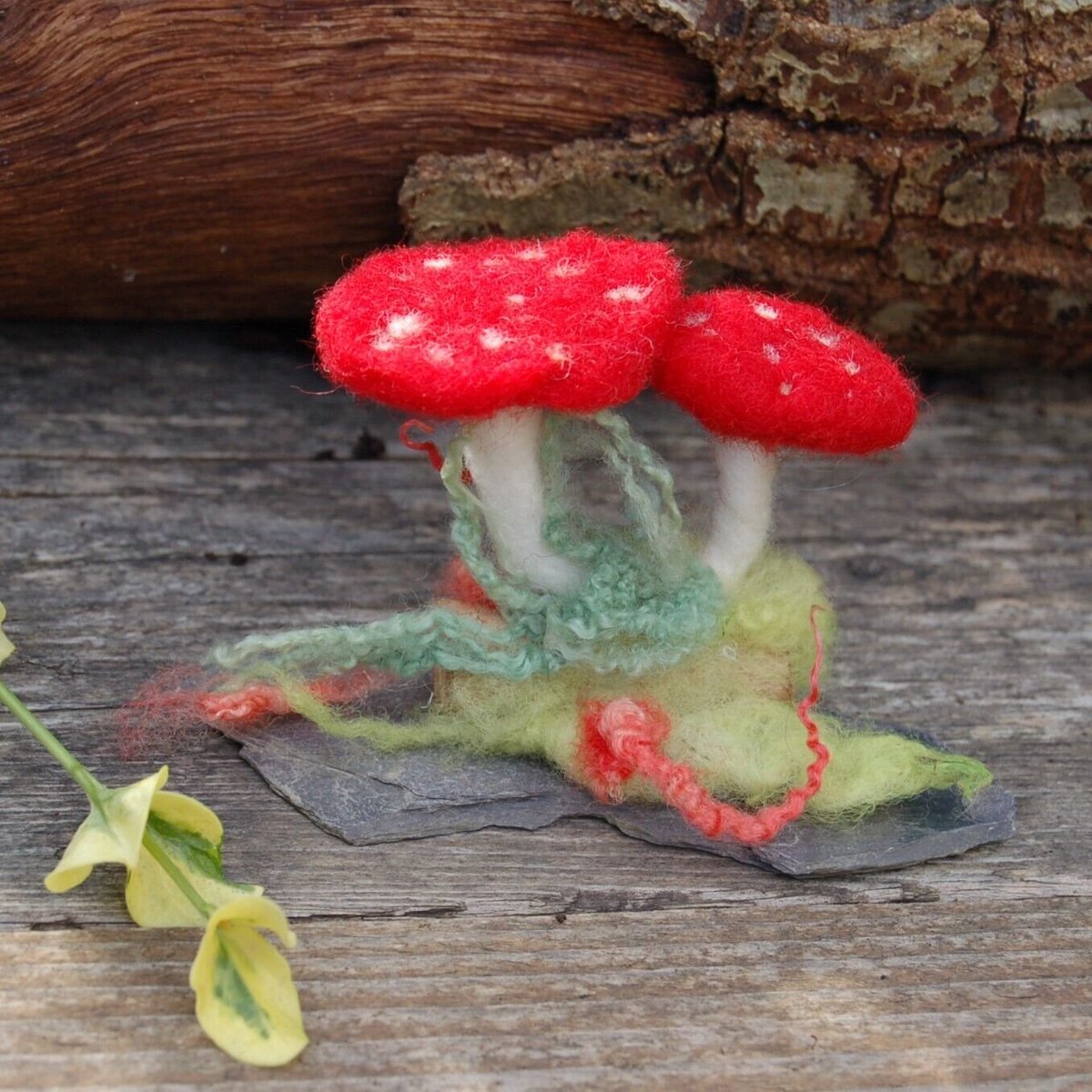 Needle Felted Mushroom Decoration Handmade fly agaric mushroom ebay.co.uk/itm/1861006151… #eBay via @eBay_UK