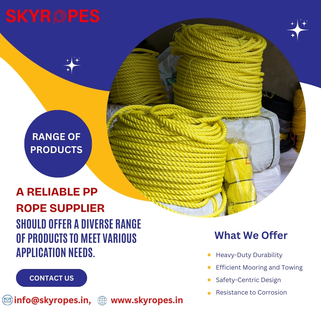 At Sky Ropes, quality and service go into every product we make.

#PolypropyleneRope #IndustrialMarineRopes #ReliablePerformance #QualityAssured #MaritimeSolutions #PolypropylenePerfection #ShippingAndMarine #ropes #RopesOfStrength #MaritimeSafety #ropes #bestropes #marine