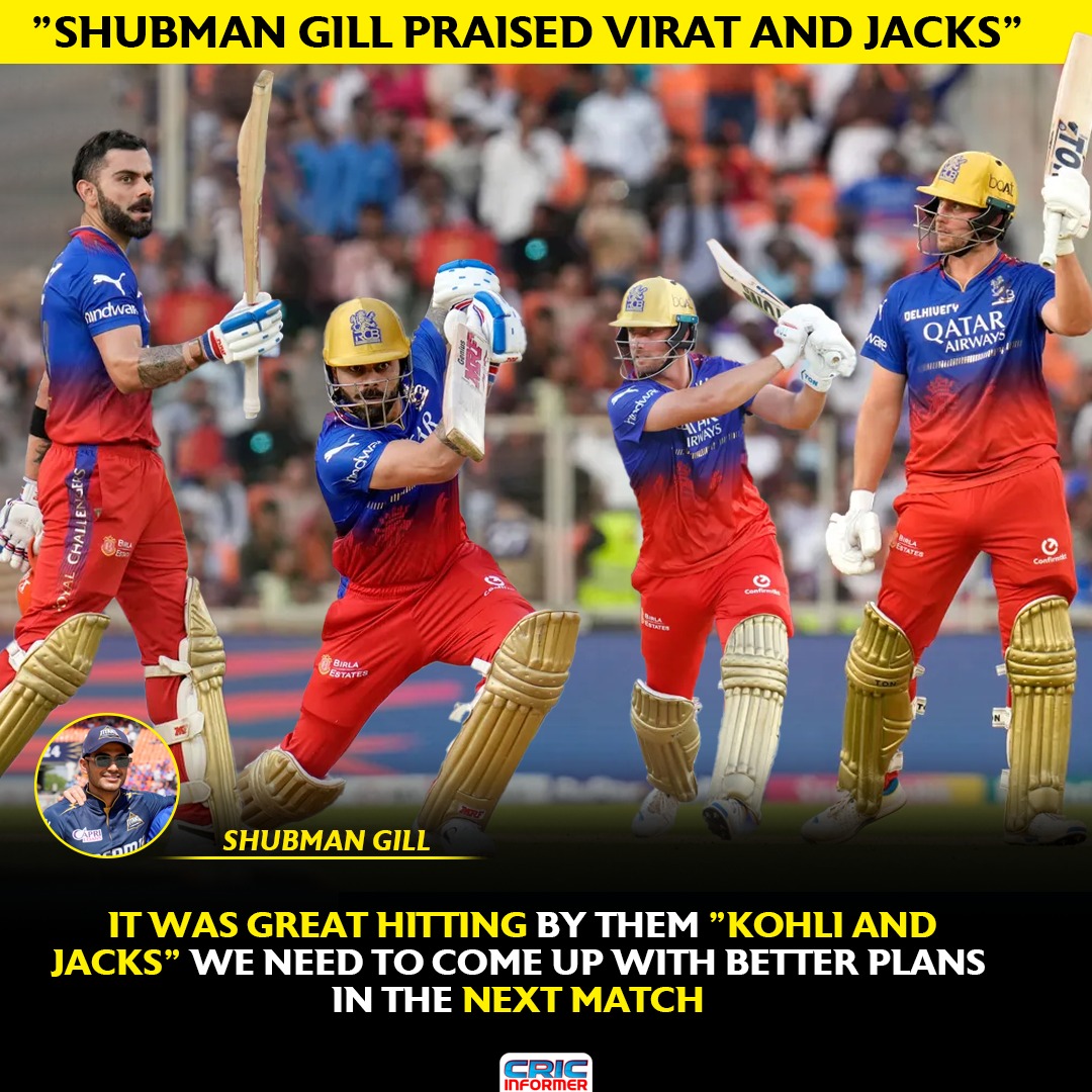 'Shubman Gill praised Virat and Jacks' #GTvsRCB #cricketnewsdaily #ipl2024 #willjacks #viratkohli #iplupdates #fafduplessis #ShubmanGill #cricketnews #iplfever