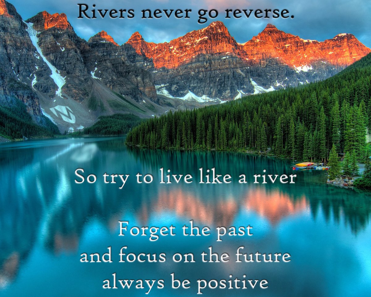 Like a river, let go of what's already passed and keep moving towards a better tomorrow! 🌅 Stay positive, embrace change, and trust that the future holds great things for you. 🌟 #KeepMovingForward #EmbraceTheFuture #PositiveThinking