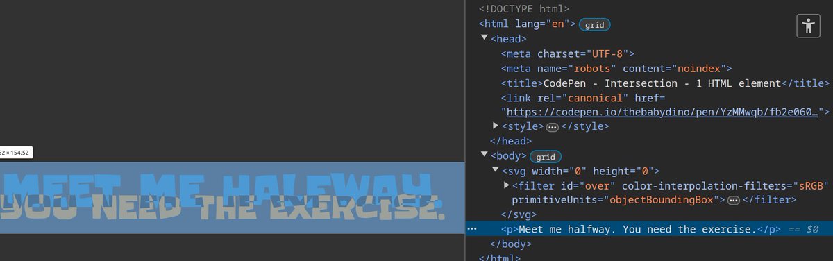 anatudor's tweet photo. #cssChallenge2024 How do you code this text effect with:
❌no text duplication
❌a single element, no :before/:after
❌no JS, no images at all
⚠️under 15 CSS declarations + SVG filter
Palette: 0c7fc1, f7961f, 0a161f, 323232
If you're a $5+ patron, you know where the answer is. https://t.co/r8TCIS90Zo