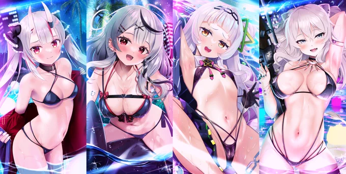 時間軸で刻々と変化していく光の表現とそれによって反射する肌の色と水の表現とおへその表現を追求する者れす光を描くにはまず影を描く…光を消さなければ影は消えない精神で描いておりますッ(オセロット)#GWはフォロワーが増えるらしい 