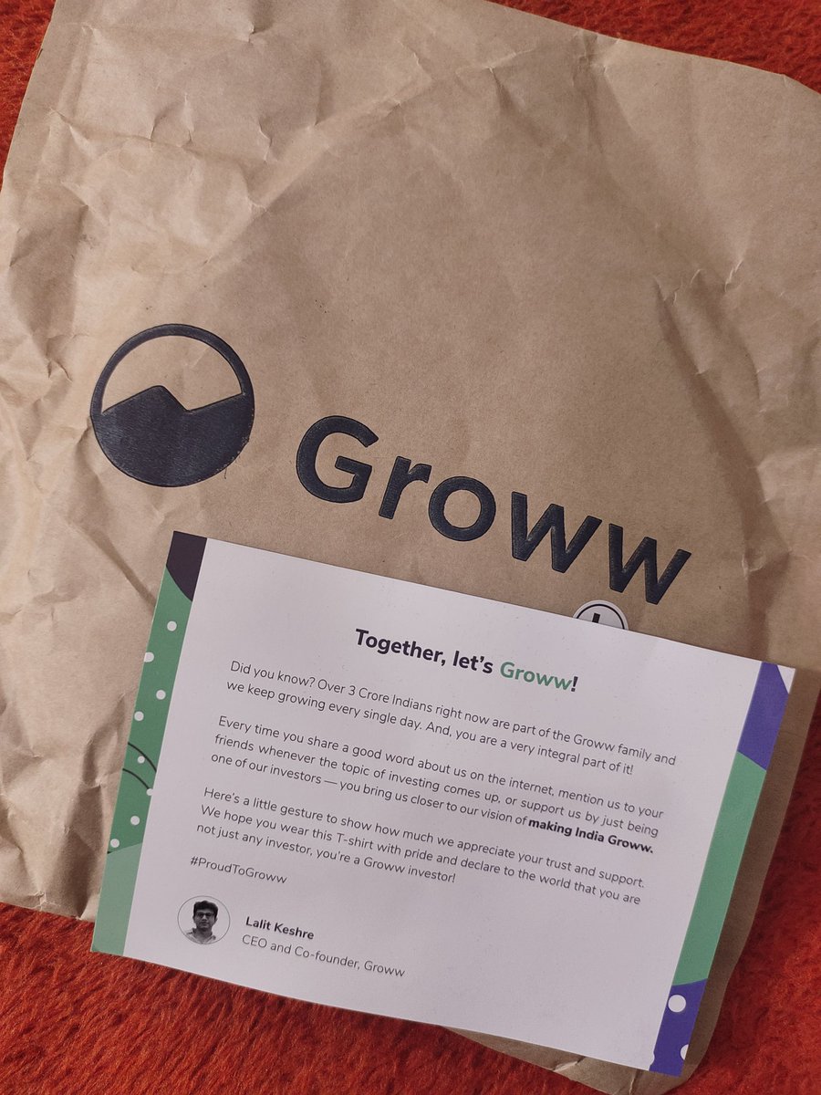 Thanks @_groww  for sending me the goodies