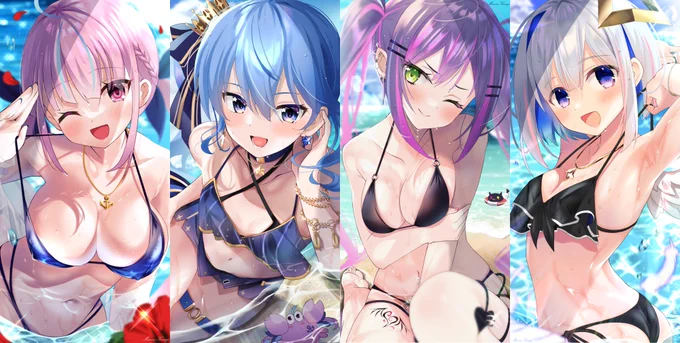 時間軸で刻々と変化していく光の表現とそれによって反射する肌の色と水の表現とおへその表現を追求する者れす光を描くにはまず影を描く…光を消さなければ影は消えない精神で描いておりますッ(オセロット)#GWはフォロワーが増えるらしい 