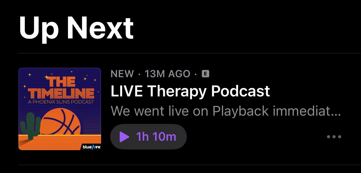 PODCAST - LIVE Therapy Podcast We went live to talk to Suns fans immediately after the Suns got swept. Listen now! Apple: podcasts.apple.com/us/podcast/the… Spotify: open.spotify.com/episode/2WJxEQ…