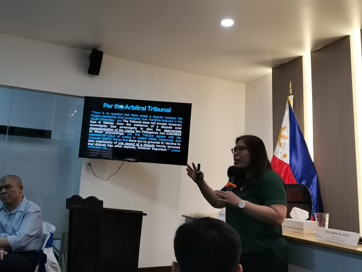 Atty. Fretti Ganchoon, senior state counsel of the Department of Justice, discusses PH's rights and maritime entitlements in the West PH Sea. @Politiko_Ph @AbanteNews