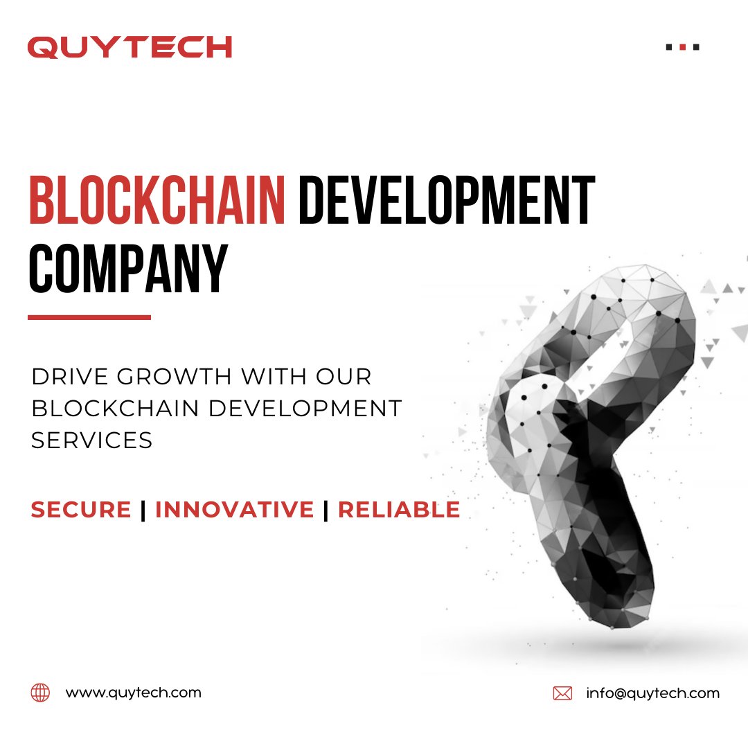 AlexKim04940738's tweet photo. Ready to revolutionize your business with #Blockchain? 
#Quytech, your trusted partner in cutting-edge blockchain development, is here to propel your business ahead of the competition. 

Contact us today- https://t.co/C8aVUOS1OV

 #dapps #business #blockchaintechnology https://t.co/VkEFZ7xnRa