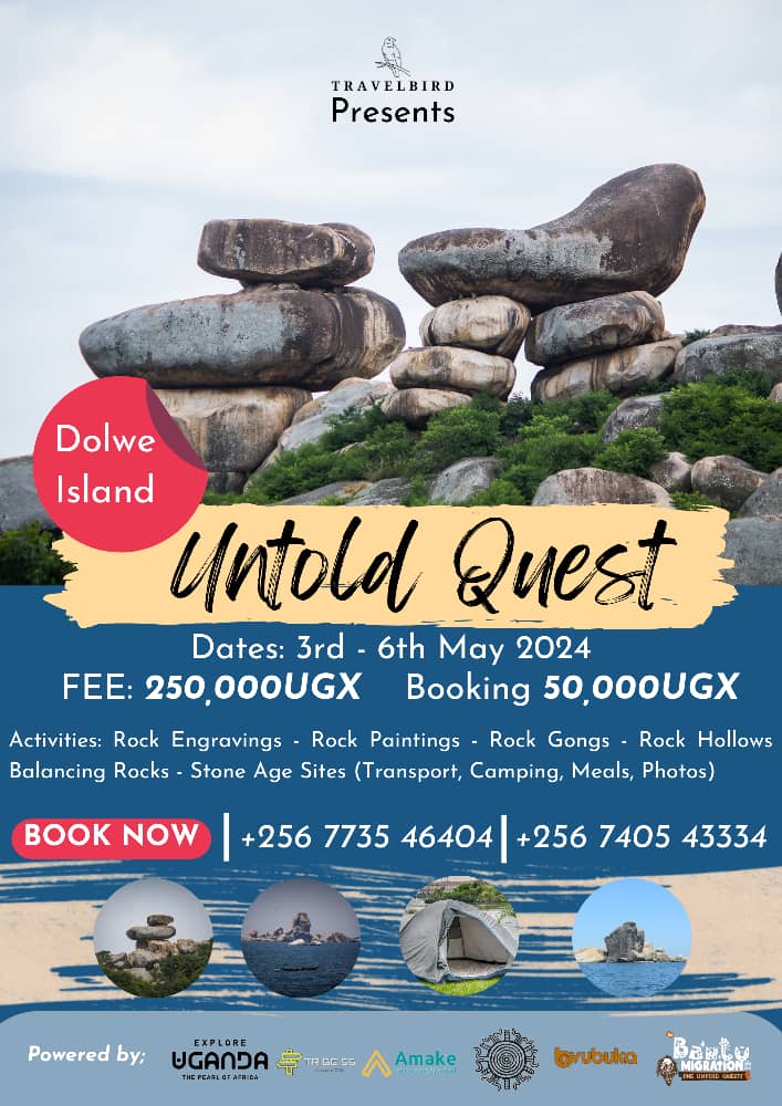 📍#DolweIsland, Uganda. 

Don't pass up this wonderful opportunity to explore one of  Uganda's best kept secrets at an affordable rate. 

This trip is best suited for outdoor enthusiasts, hikers and campers. 

See poster for details.

#TourPlug #TravelBirdAdventures