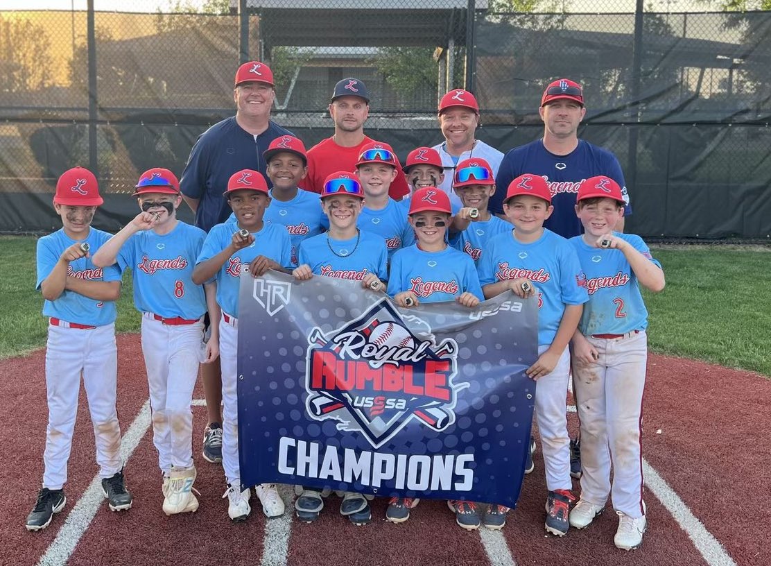Legends 10u Scott won the USSSA Royal Rumble for 10u going 5-0 on the weekend
