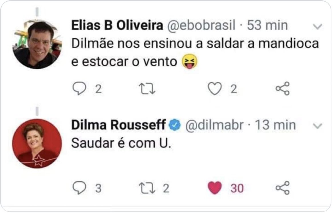 Dilmãe estocou a mandioca com força nesse imbecil