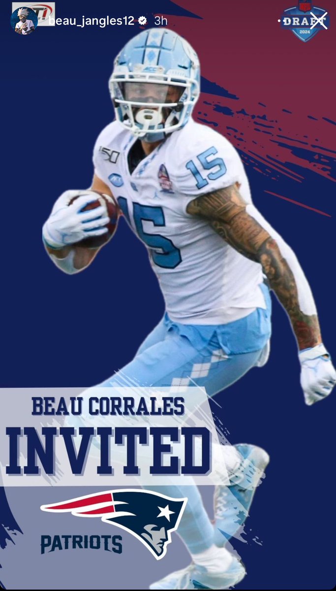 Congrats to our client <a href="/BEAU_JANGLES12/">⚡️Beau Corrales⚡️</a> headed to the <a href="/Patriots/">New England Patriots</a>