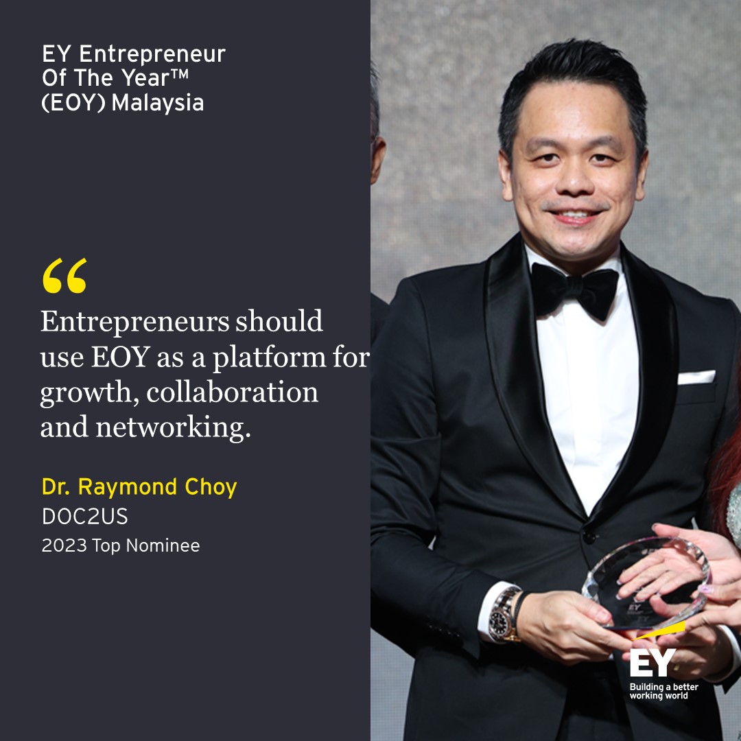 Nominations for the EY Entrepreneur Of The Year™ 2024 Malaysia programme are now open. Submit a nomination today at go.ey.com/3Te38c6.

#EOYMY #EOY2024
#TheArtOfEntrepreneurship