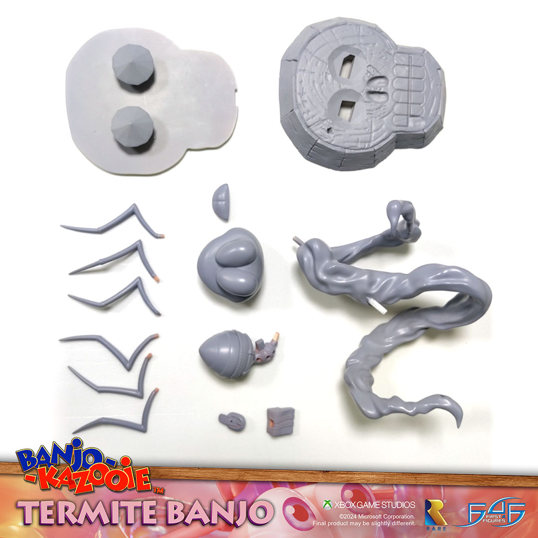 TERMITE BANJO PRE-ORDERS NOW OPEN! Parts breakdown of Termite Banjo! Check out the base, and the different parts that will make up the final statue! EARLY BIRD OFFER: place your orders before 5/20/2024! first4figures.com/banjo-termite.… Giveaway: first4figures.com/blog/banjo-kaz… #BanjoKazooie