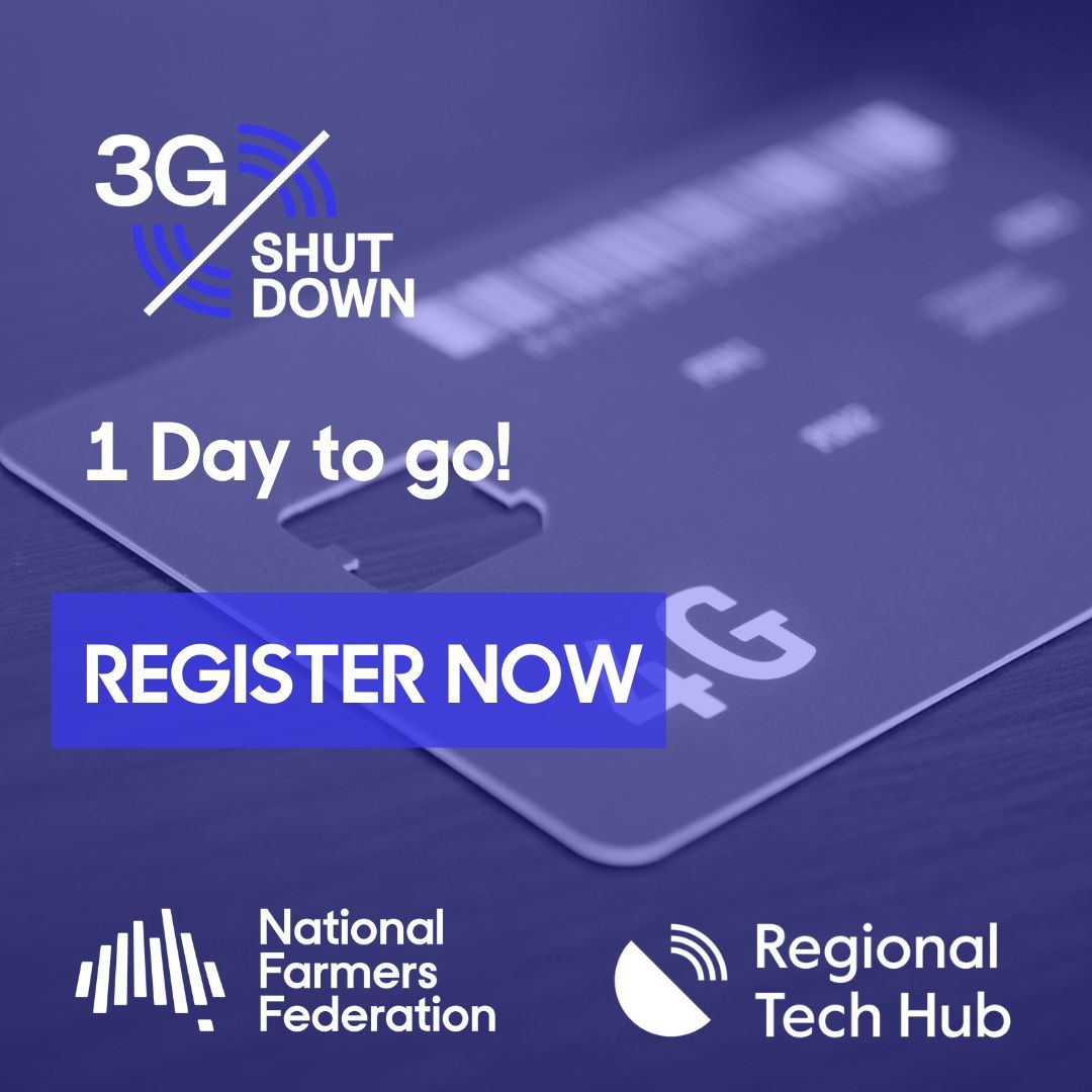 🚨 Just ONE DAY left until our FREE webinar on the 3G shutdown! Join @regionalhub tomorrow at 12:00 noon to understand the transition to 4G & 5G tech, its impact on service levels (especially for rural areas), and steps for a smooth transition. Register: events.teams.microsoft.com/event/973fba36…