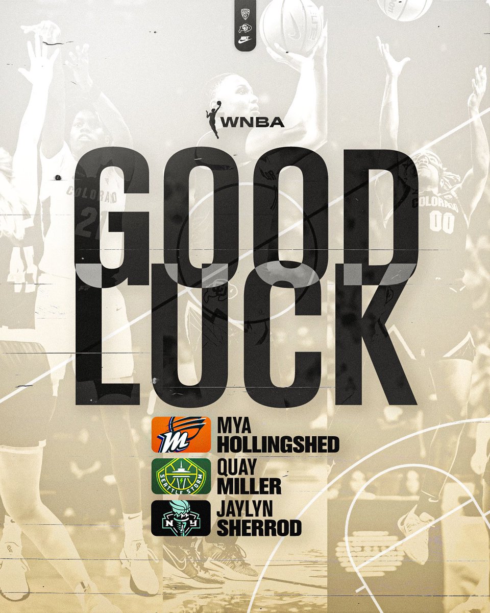 Good luck to our 3️⃣ Buffs as @wnba training camps get underway! @and1mya 🏜️ @qquuaayy ⛈️ @JaylynSherrod 🗽 #GoBuffs