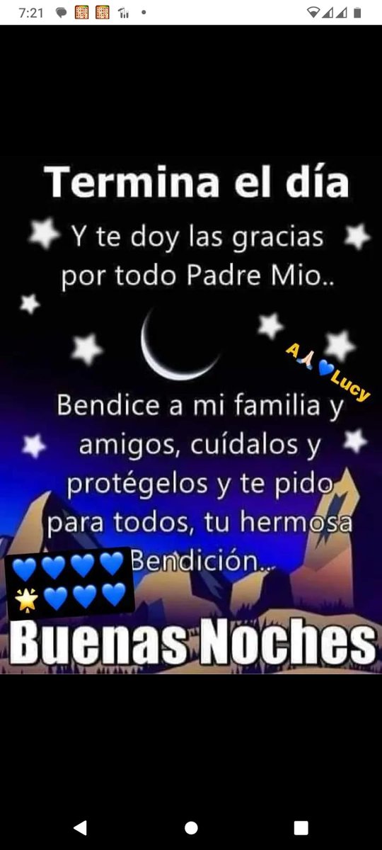 Bendiciones de lo alto y feliz noche.