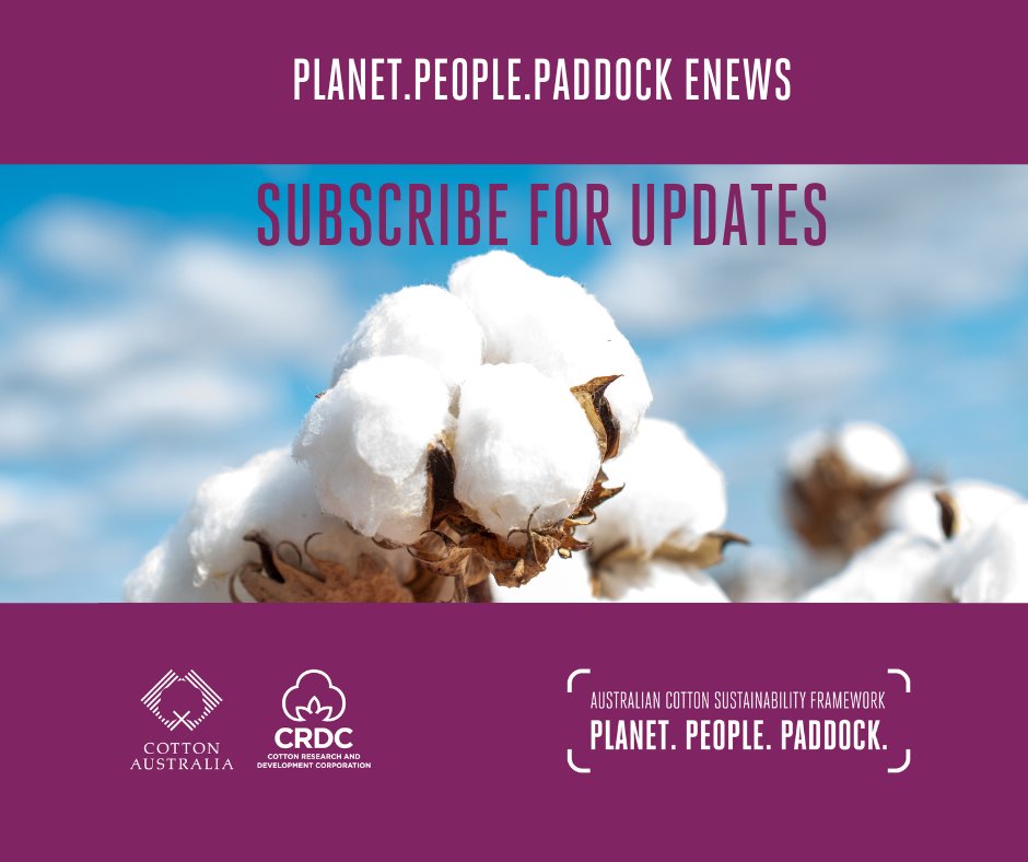 In our latest PLANET.PEOPLE.PADDOCK sustainability enewsletter - the 4th Independent Environmental Assessment of the Australian cotton industry and World-first technology reducing pesticide impacts: createsend.com/t/t-7BF346C53E… Subscribe for updates: ow.ly/2LOq50RoJ1v