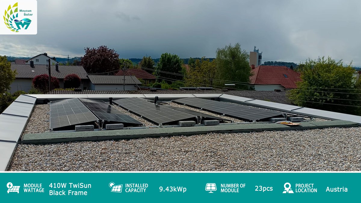 MaysunWindy's tweet photo. Doppelseitige Glas-Photovoltaikmodule haben eine 30-jährige Garantie und entsprechen den Lieferstandards der Klasse A.
Schützen Sie Ihre Photovoltaikanlage auf dem Dach.
📞🖥☀️⚡
Maysun Solar: Frau Windy Lee
E: Windy@maysunsolar.eu
WhatsApp: https://t.co/h9IXZuijr7 https://t.co/AD653Nmhe6