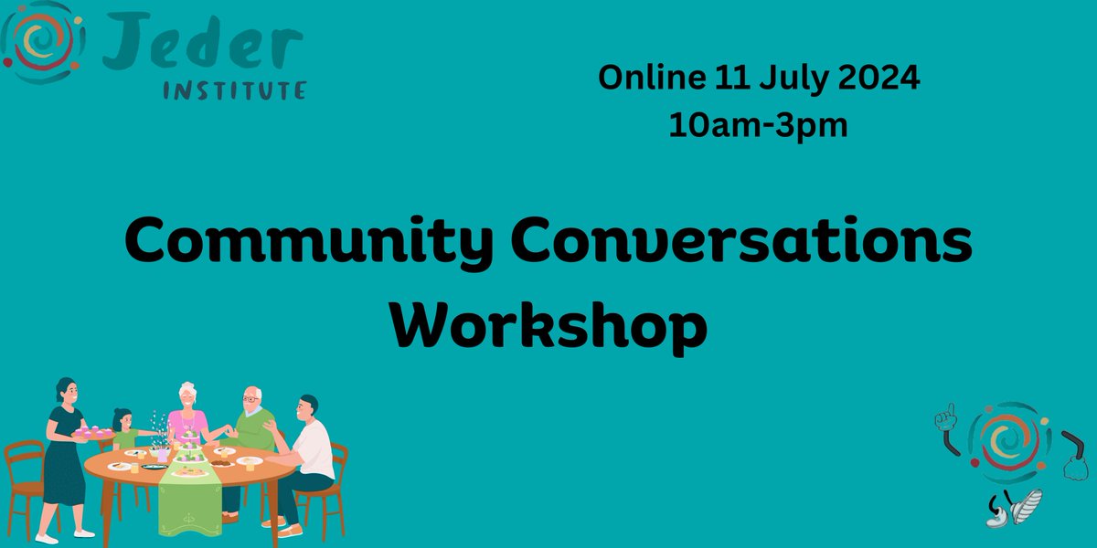 This July, Community Conversations!

Join Fiona & Michelle for this 1 day workshop, we'll share a range of #ABCD & other strength based methods to host meaningful community #conversations.

Book now
ow.ly/EmpX50Ra0Pp

#JederInstitute #Community #Participatory #Workshop