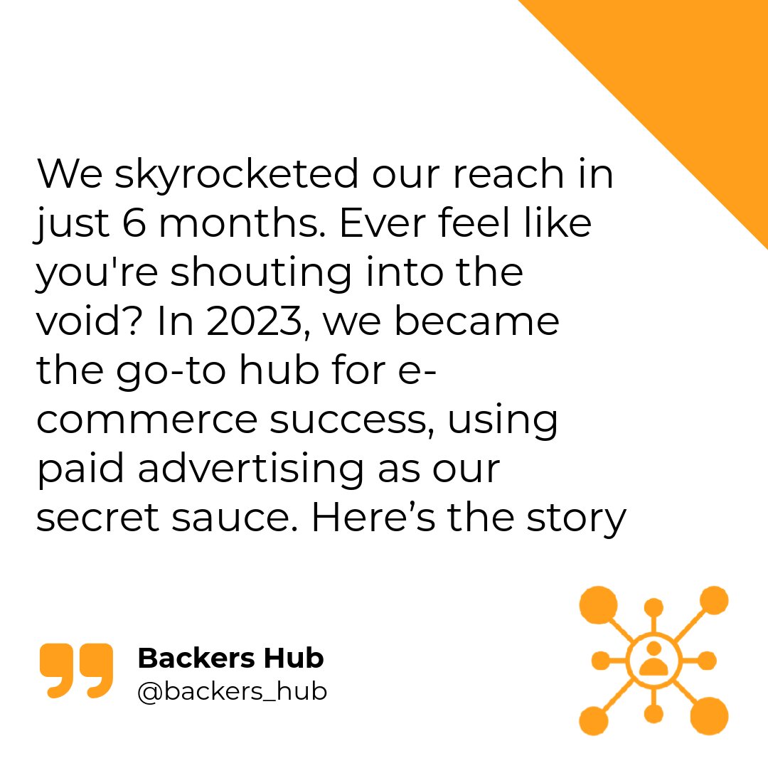 Paid ads opened doors to audiences we only dreamed of 🚀 Real talk: Google Ads, Facebook Ads, Twitter Ads – they're game-changers for businesses like yours. Ready to amplify your voice? 📢 Join our community #EcommerceSuccess #PaidAdvertising #BackersHub backershub.academy