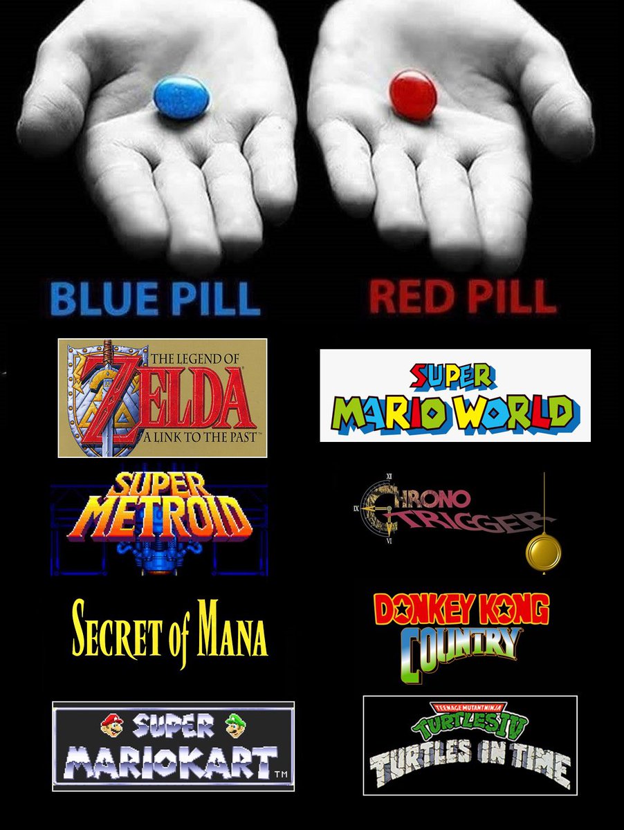 Which pill are you taking, blue or red?