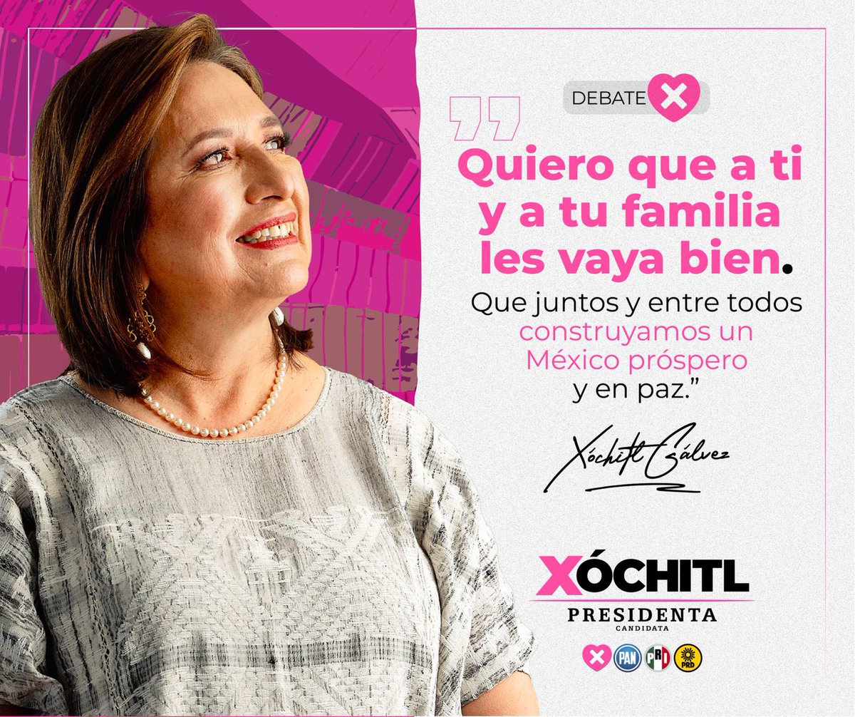 En este #DebateINE les vengo a hablar desde lo más profundo de mi corazón. #Xóchitl2024