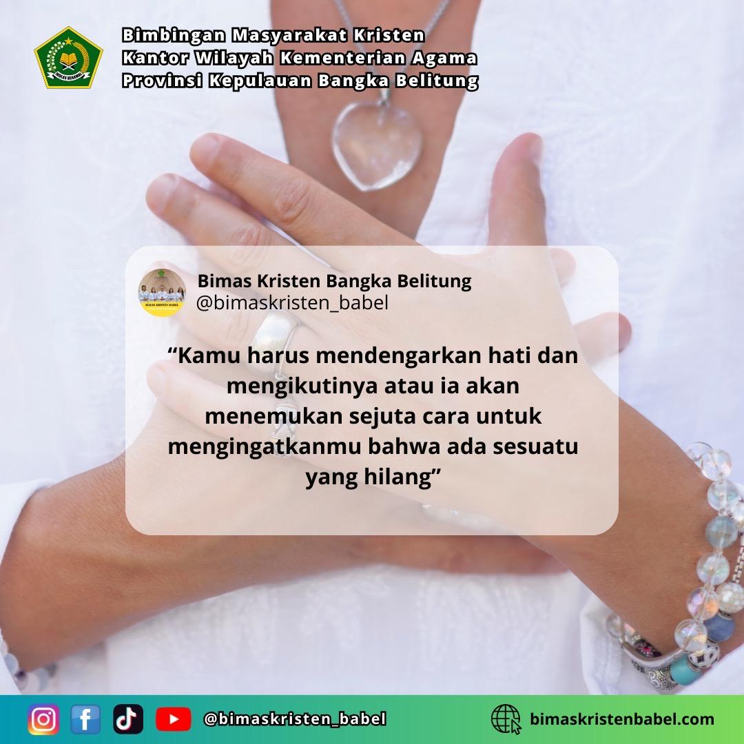 Senin, 29 April 2024 #quoteoftheday #Bimkrisbabelmelayaniumatjadiberkat #Bimkrisbabel #Layaniumatjadiberkat #Bimaskristenbabeltransformasidigital #Bimaskristenbangkabelitung #transformasilayanankemenag #menujuindonesiaemas2045 #sahabatreligi