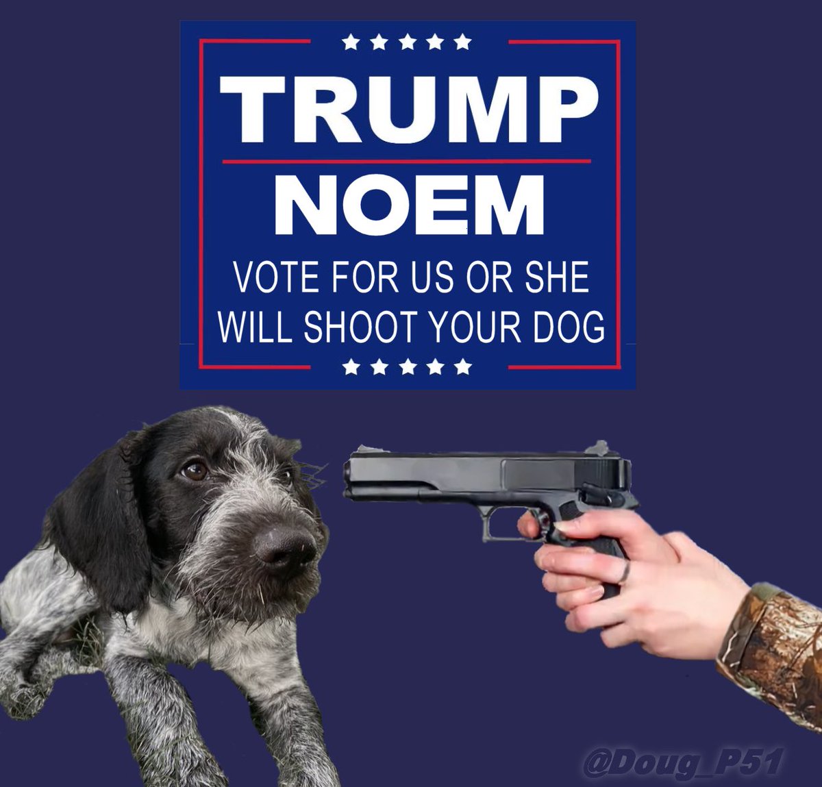 @quadcarl_carl My latest. The Trump/Noem new slogan.
