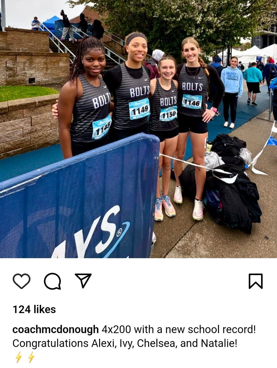 Kate Ramsey (@k8ramsey) on Twitter photo Congrats, Alexi, Ivy, Chelsea and Natalie! 4x200 school record broken at Drake Relays! 💙⚡️
<a href="/natalieramsey25/">Natalie Ramsey</a>
<a href="/alexi_thigpen/">Alexi Thigpen</a> Congrats, Alexi, Ivy, Chelsea and Natalie! 4x200 school record broken at Drake Relays! 💙⚡️
<a href="/natalieramsey25/">Natalie Ramsey</a>
<a href="/alexi_thigpen/">Alexi Thigpen</a>