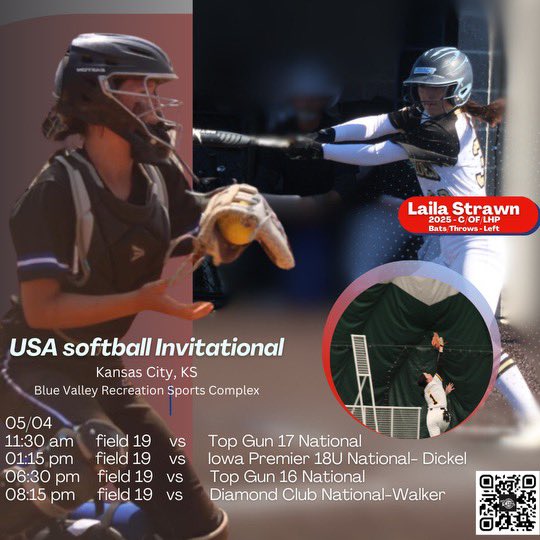 Laila Strawn(Committed) (@lailastrawn) on Twitter photo KANSAS CITY TOURNAMENT THIS WEEKEND!!! <a href="/Keiser_Softball/">Keiser Softball</a> <a href="/IRSCTheRiver/">Indian River State College</a> <a href="/BVUSoftball/">BVU Softball</a> <a href="/DWUSoftball/">Dakota Wesleyan Softball</a> <a href="/FGCU_Softball/">FGCU Softball</a> <a href="/NSU_Softball/">NSU Softball</a> <a href="/FAUSoftball/">Florida Atlantic Softball</a> #softball #kansas #fastpitch #lefty #catcher #uncommitted #co2025 KANSAS CITY TOURNAMENT THIS WEEKEND!!! <a href="/Keiser_Softball/">Keiser Softball</a> <a href="/IRSCTheRiver/">Indian River State College</a> <a href="/BVUSoftball/">BVU Softball</a> <a href="/DWUSoftball/">Dakota Wesleyan Softball</a> <a href="/FGCU_Softball/">FGCU Softball</a> <a href="/NSU_Softball/">NSU Softball</a> <a href="/FAUSoftball/">Florida Atlantic Softball</a> #softball #kansas #fastpitch #lefty #catcher #uncommitted #co2025