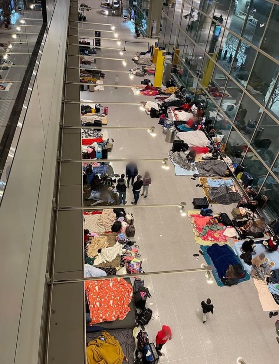 Illegals at Boston Logan Airport. This is Biden’s America. Disgusting !