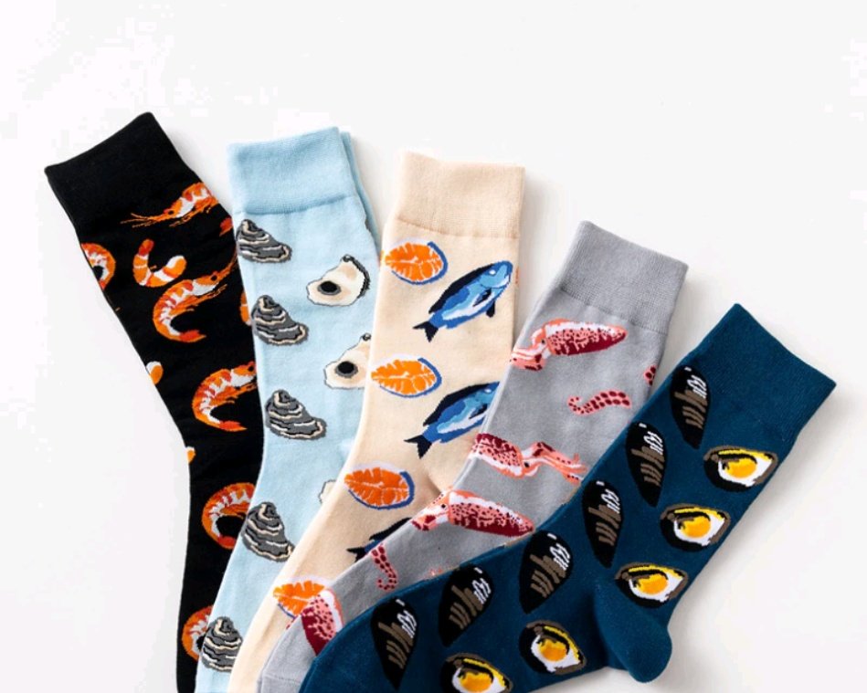 Unique Seafood Printed Socks shope.ee/8f60lEImr0?sha…