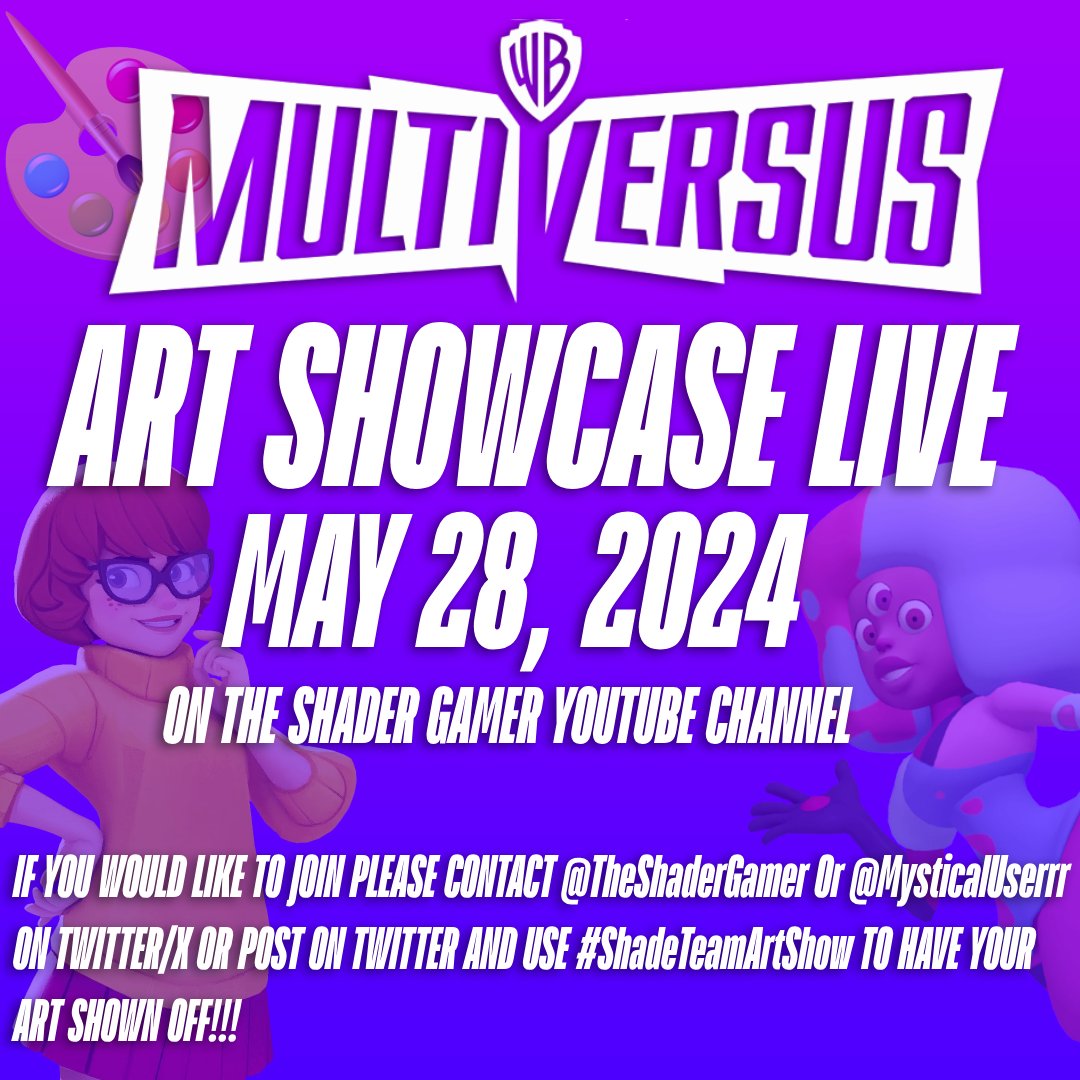 #Multiversus Community On Launch Day For The Game I Will Be Doing An Art Showcase LIVE On My Channel During My Launch Day Stream! TAG Your Favorite Artist In The MVS Community & Spread The Word 🔥🔥🔥