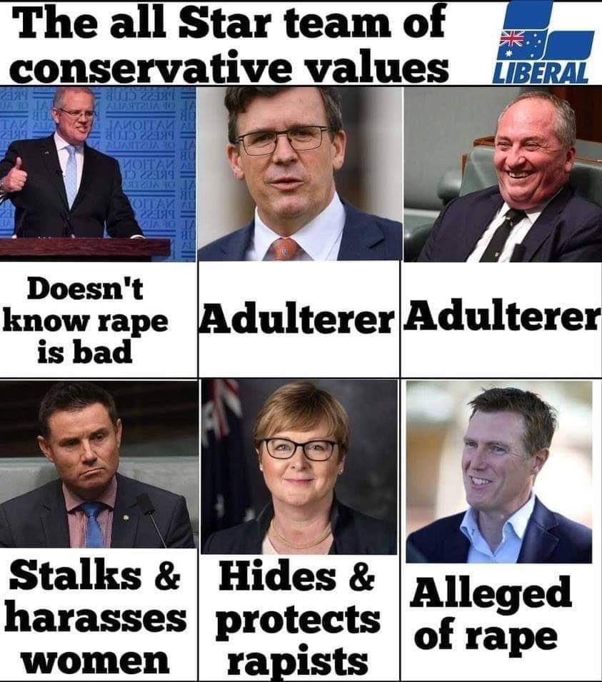 @SkyNewsAust #Auspol2024 #auspol
@abcnews @LiberalAus
Was Littleproud at the rallys was he????

Don't think so...

LNP is full of misogynists and rapey DV guys..

Misogyny is a badge of honour for most conservative politicians and Cookers..