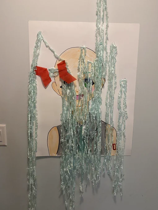We played pin the hair on the Miku 