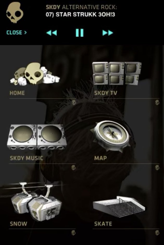 when I was younger I had the skullcandy app for iphone and it’s too bad I don’t remember anything about it because this one screenshot looks like the coolest app hub ever