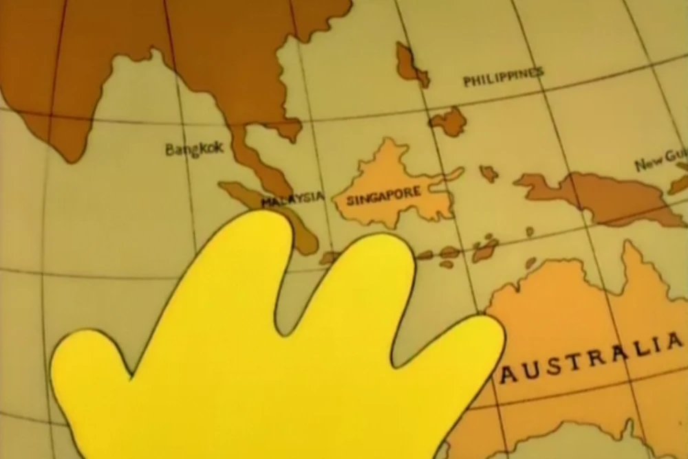 the elusive Greater Singapore is canon in the Simpsons