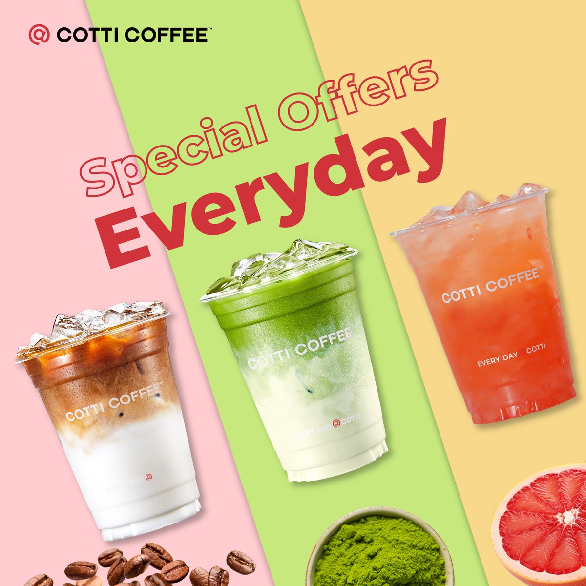 🌸 Daily Deals, Bright Brews! Dive into COTTI's colorful spring offers 🌈☕️


#cotticoffee#everydaycotti#drinkcoffee#coffeelover#specialoffer#monday
