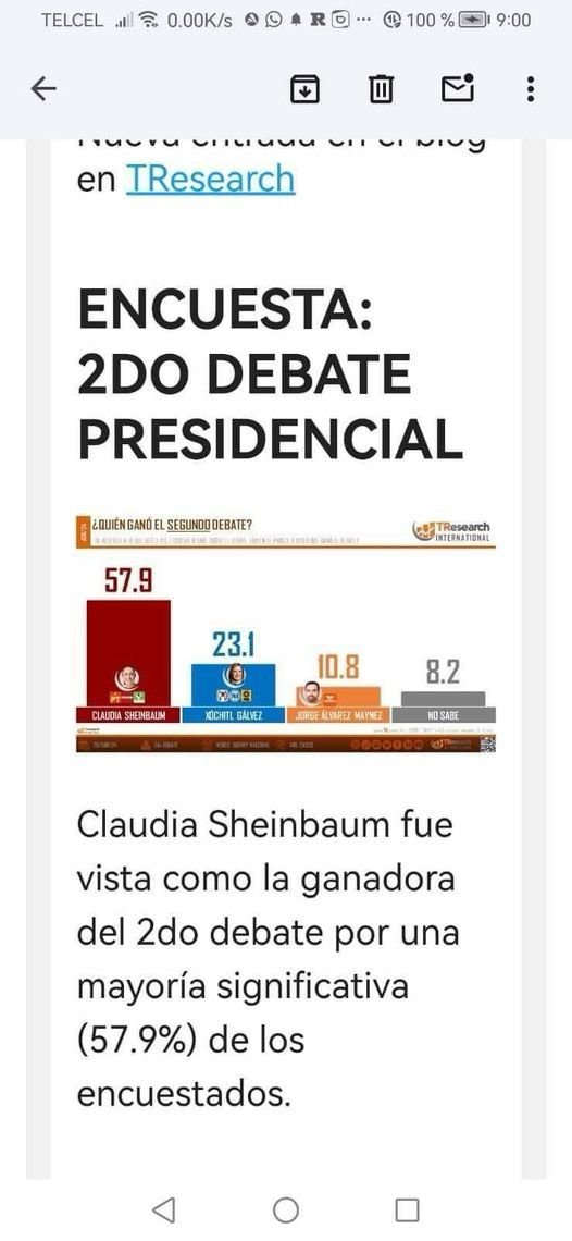 Ahi nomás para que vean como todo es propaganda y agencias de investigación pedorras y COMPRADAS...

Qué tal aqui los de @TRANSEARCH_Intl 

Esto se filtra a las 20:15 (es decir, apenas con 15 minutos de empezado el debate)...