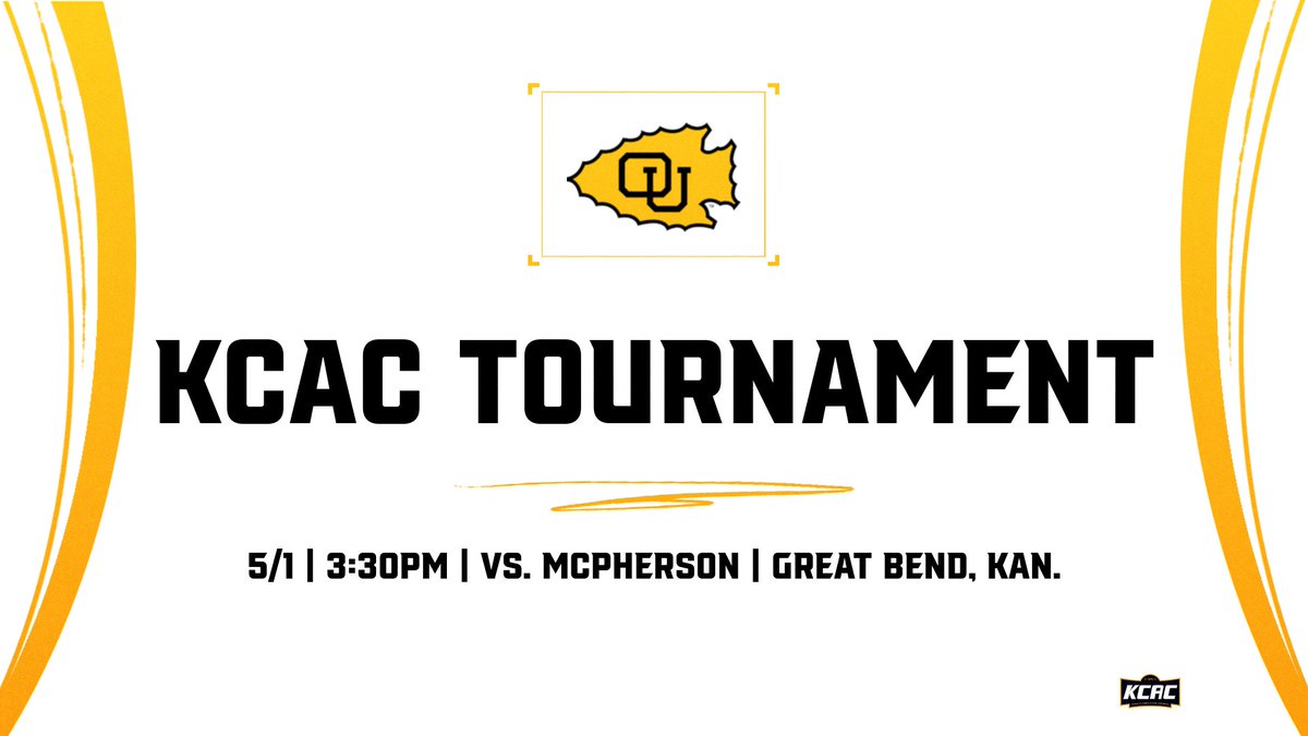 .@Ottawa_Baseball plays @MAC_Bulldogs in its first game of the KCAC Tournament. OU and MC will meet on Wednesday, May 1 in Great Bend, Kan. First pitch is scheduled for 3:30pm. 💻kcacnetwork.com/ottawaks/ 📊ottawabraves.com/sidearmstats/b… #BraveNation