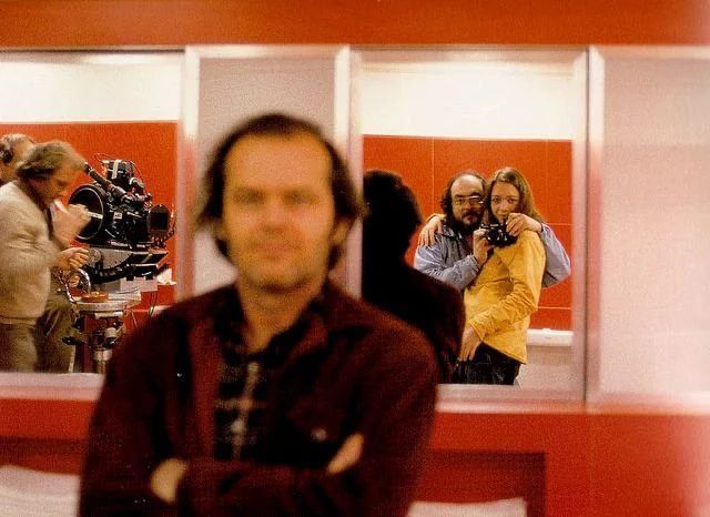 Photo of Jack Nicholson taken by Stanley Kubrick with his Wife during the filming of The Shining.