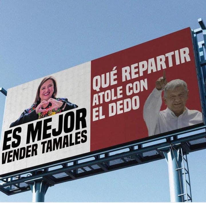 Si te gusta que te den con el dedoscientos hay Atole!! Pero si prefieres un tamal vamos con #XochitlPresidente2024 #XochitlGalvezPresidenta @XochitlGalvez 👏