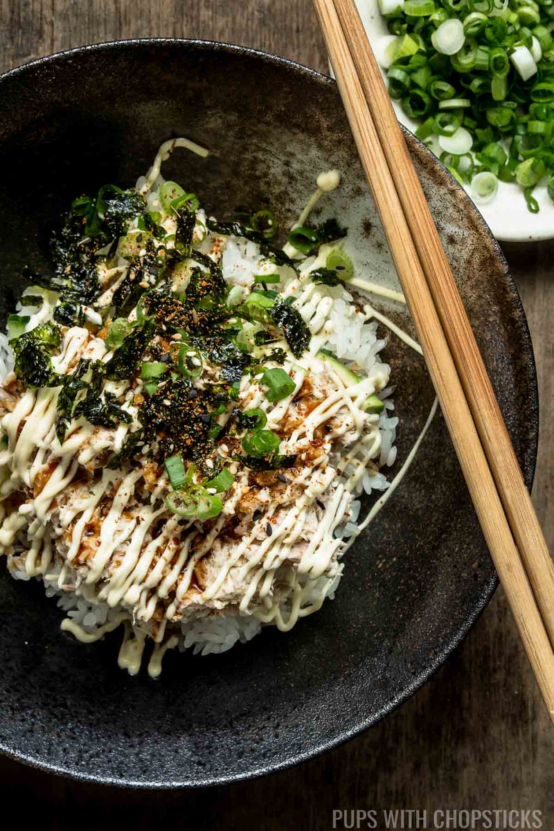 Tuna Mayo Deopbap (Korean Tuna Rice Bowl) Recipe: pupswithchopsticks.com/tuna-mayo-deop… #foodie #Nomnom #asianrecipes #asianfood