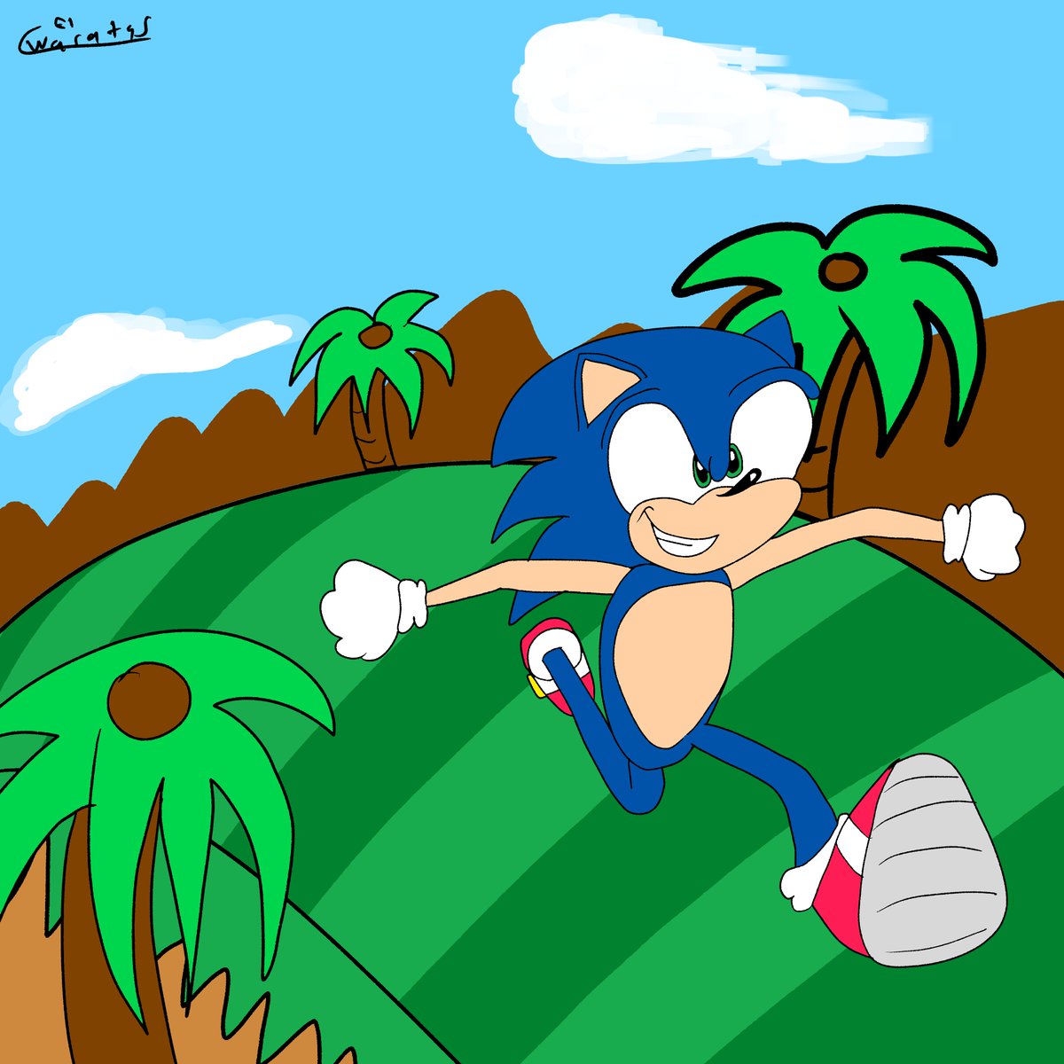 Sonic . . . #sonicthehedgehog #sonicfanart